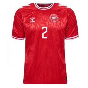 Billiga Danmark Joachim Andersen #2 Hemmatröja EM 2024 Kortärmad